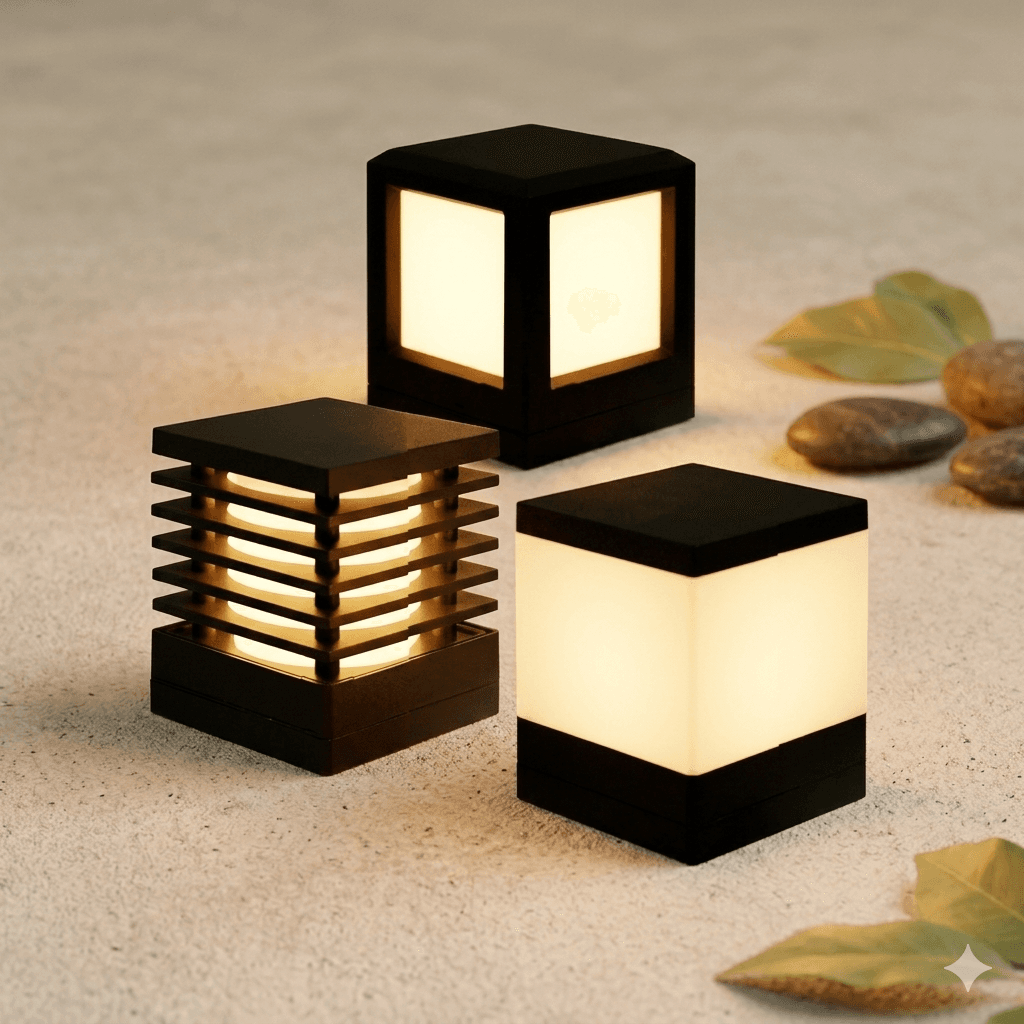 Lurnar โคมไฟหัวเสาทรงสี่เหลี่ยม รุ่น SC6605, SC6606, SC6607 (BLOOMY, GRACY, CHARMY)